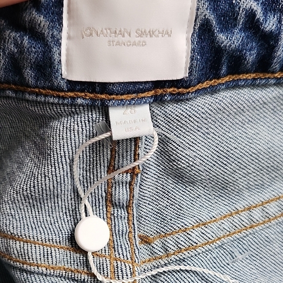 REVOLVE JONATHAN SIMKHAI STANDARD The River faux leather straight leg jeans - Picture 10 of 14